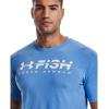 imageUnder Armour Mens Fish Strike ShortSleeve TShirtCarolina Blue 475Halo Gray