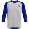 imageUnder Armour Mens Utility 34 Performance Shirt012 Mod Gray Full Heather  Royal  Royal