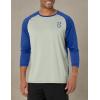 imageUnder Armour Mens Utility 34 Performance Shirt012 Mod Gray Full Heather  Royal  Royal