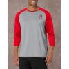 imageUnder Armour Mens Utility 34 Performance Shirt013 Mod Gray Full Heather  Red  Red