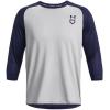 imageUnder Armour Mens Utility 34 Performance Shirt014 Mod Gray Full Heather  Midnight Navy  Midnight Navy