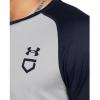 imageUnder Armour Mens Utility 34 Performance Shirt014 Mod Gray Full Heather  Midnight Navy  Midnight Navy