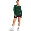 imageUnder Armour Womens UA Volleyball Powerhouse 20 Long Sleeve Jersey  HeatGear Fabric with Mesh PanelsForest Green  White
