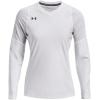 imageUnder Armour Womens UA Volleyball Powerhouse 20 Long Sleeve Jersey  HeatGear Fabric with Mesh PanelsWhite  Pitch Gray