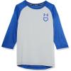 imageUnder Armour Boys Utility 34 Performance Shirt012 Mod Gray Full Heather  Royal  Royal