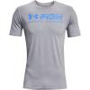 imageUnder Armour Mens Fish Strike ShortSleeve TShirtSteel Medium Heather 035Carolina Blue