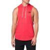 imageUnder Armour Mens Project Rock Sleeveless Hoodie989 Lava Red   White