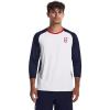 imageUnder Armour Mens Utility 34 Performance Shirt100 White  Midnight Navy  Red