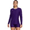 imageUnder Armour Womens UA Volleyball Powerhouse 20 Long Sleeve Jersey  HeatGear Fabric with Mesh PanelsPurple  White