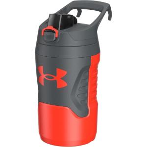 imageUnder Armour 32 oz Insulated Water Bottles  Sports Water Jug with Handle Fence Hook Leak Resistant for Baseball Football ampamp More 32 oz Water Bottles Sports Water Bottle InsulatedDark OrangePitch Grey