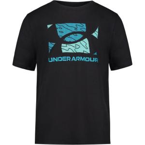 imageUnder Armour Boys Outdoor Short Sleeve TShirt CrewneckBlack Tipped Logo