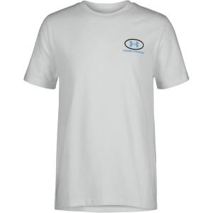 imageUnder Armour Boys Outdoor Short Sleeve TShirt CrewneckGray Mist Marlin Splash