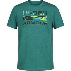 imageUnder Armour Boys Outdoor Short Sleeve TShirt CrewneckHydro Teal Dissolve Camo