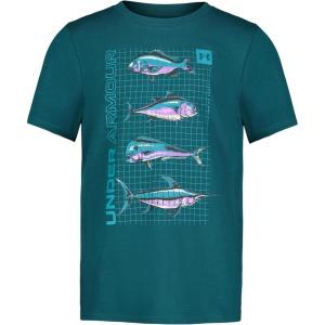 imageUnder Armour Boys Outdoor Short Sleeve TShirt CrewneckHydro Teal Stack