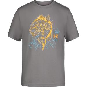 imageUnder Armour Boys Outdoor Short Sleeve TShirt CrewneckPewter Bass