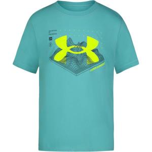 imageUnder Armour Boys Outdoor Short Sleeve TShirt CrewneckRadial Turq Gridlock