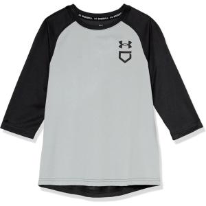 imageUnder Armour Boys Utility 34 Performance Shirt011 Mod Gray Full Heather  Black  Black