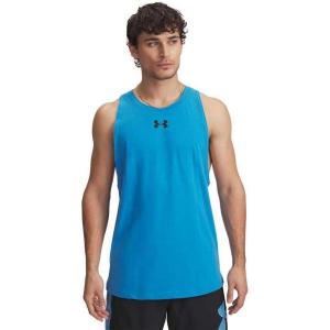 imageUnder Armour Mens Baseline Cotton Sleeveless Tank452 Ether Blue   Black