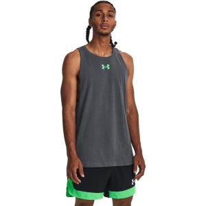 imageUnder Armour Mens Baseline Cotton Tank014 Pitch Gray   Green Screen
