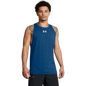 imageUnder Armour Mens Baseline Cotton Tank426 Varsity Blue   White