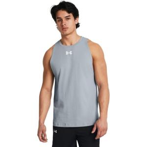 imageUnder Armour Mens Baseline Cotton Tank465 Harbor Blue   White