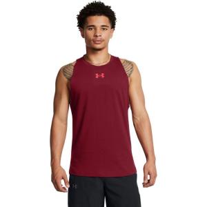 imageUnder Armour Mens Baseline Cotton Tank625 Cardinal   Racer Red
