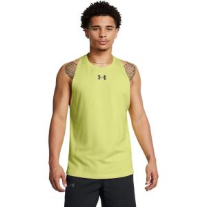 imageUnder Armour Mens Baseline Cotton Tank743 Lime Yellow   Black
