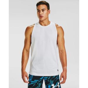 imageUnder Armour Mens Baseline Cotton TankWhite 103Pitch Gray
