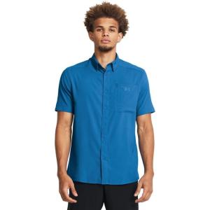 imageUnder Armour Mens Drift Tide 20 ShortSleeve TShirt406 Photon Blue   Viral Blue