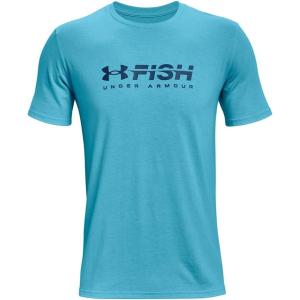 imageUnder Armour Mens Fish Strike ShortSleeve TShirtFresco Blue 481Breaker Blue