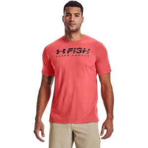 imageUnder Armour Mens Fish Strike ShortSleeve TShirtVenom Red 690Black