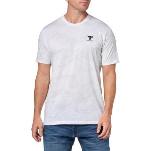 imageUnder Armour Mens Project Rock All Over Print Short Sleeve T Shirt100 White  Pitch Gray  Black