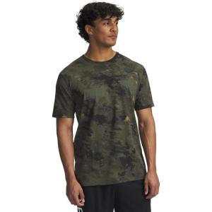 imageUnder Armour Mens Project Rock All Over Print Short Sleeve T Shirt308 Expedition Green   Black