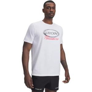 imageUnder Armour Mens Project Rock Iron Short Sleeve T Shirt100 White   Black