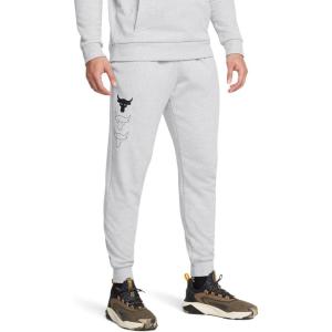 imageUnder Armour Mens Project Rock Rival Fleece Joggers011 Mod Gray Medium Heather   Black