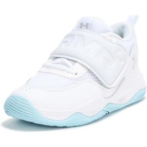 imageUnder Armour UnisexChild Pre School Zone Basketball 2 Shoe104 WhiteWhiteMetallic Silver