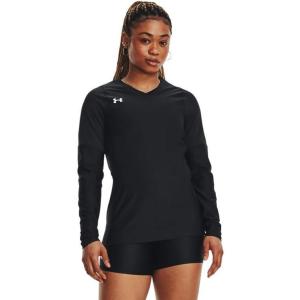 imageUnder Armour Womens UA Volleyball Powerhouse 20 Long Sleeve Jersey  HeatGear Fabric with Mesh PanelsBlack  White