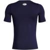 imageUnder Armour Boys HeatGear Armour ShortSleeve TShirt410 Midnight Navy   White