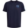 imageUnder Armour Mens Freedom Tech Short Sleeve TShirt412 Midnight Navy   Viral Blue