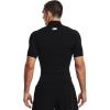 imageUnder Armour Mens HeatGear Comp Mock Short Sleeve TShirtBlack 001White