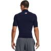 imageUnder Armour Mens HeatGear Comp Mock Short Sleeve TShirtMidnight Navy 410White