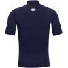 imageUnder Armour Mens HeatGear Comp Mock Short Sleeve TShirtMidnight Navy 410White