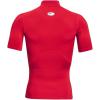 imageUnder Armour Mens HeatGear Comp Mock Short Sleeve TShirtRed 600White