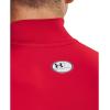 imageUnder Armour Mens HeatGear Comp Mock Short Sleeve TShirtRed 600White