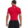imageUnder Armour Mens HeatGear Comp Mock Short Sleeve TShirtRed 600White