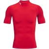 imageUnder Armour Mens HeatGear Comp Mock Short Sleeve TShirtRed 600White