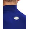 imageUnder Armour Mens HeatGear Comp Mock Short Sleeve TShirtRoyal 400White