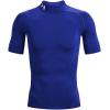 imageUnder Armour Mens HeatGear Comp Mock Short Sleeve TShirtRoyal 400White