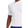 imageUnder Armour Mens HeatGear Comp Mock Short Sleeve TShirtWhite 100Black