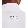imageUnder Armour Mens HeatGear Comp Mock Short Sleeve TShirtWhite 100Black